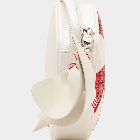 Betsey Johnson Starlight Starbright White Frost Peppermint Candy Crossbody Bag - Picture 7 of 16